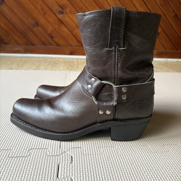 Frye Harness 8R Womens Leather Boots Size 9.5 Moto Boho Goodyear Welt Western
